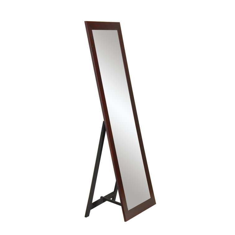 Gracie Oaks Ives Rectangle Wood Floor Mirror & Reviews Wayfair